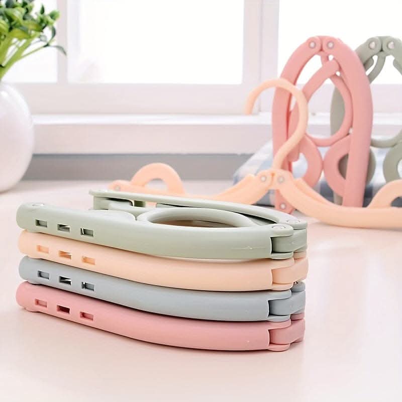 10pcs Premium Foldable Travel Cloth Hangers – Space-Saving & Durable