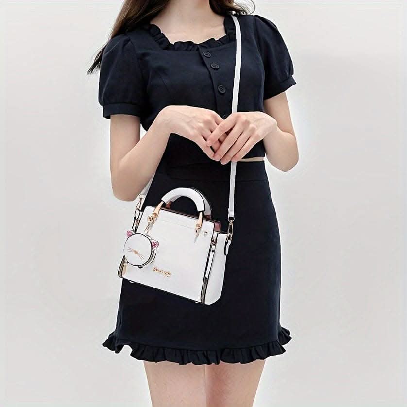 Versatile Faux Leather Shoulder & Crossbody Purse For Women