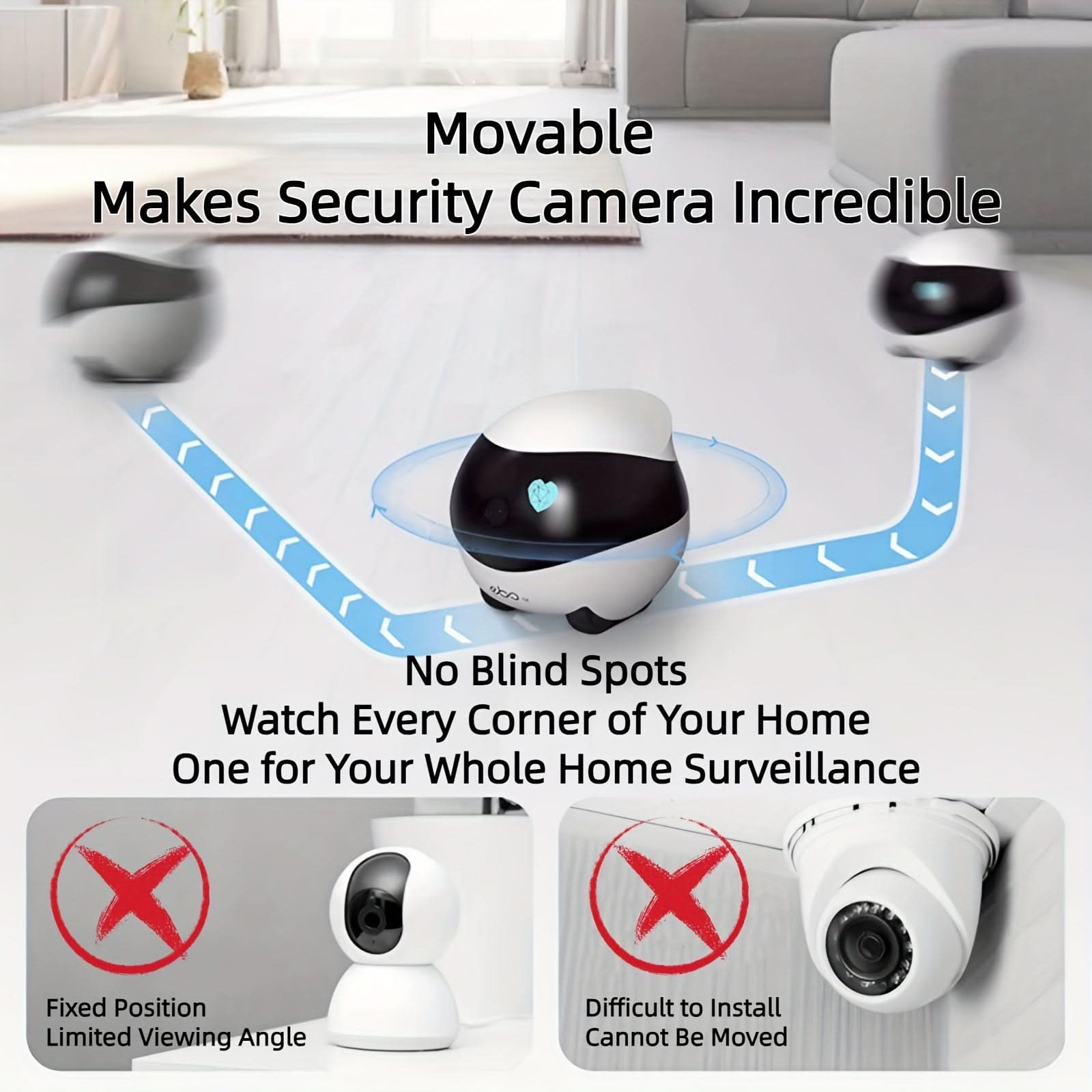 Enabot EBO Movable Smart Robot Camera, 1080P HD