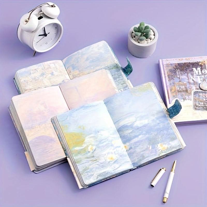 Monet-Inspired Hardcover Journal – Vibrant Colorful Illustrated Pages
