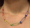 Unisex Colorful Beaded Hip Hop Necklace – Trendy Rainbow Chain Jewelry