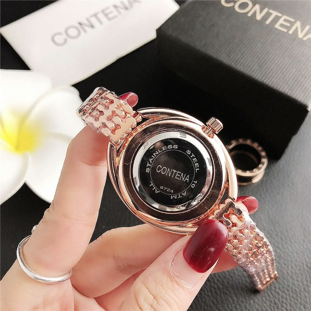 Elegant Women’s Quartz Business Watch – Flowing Diamond Dial