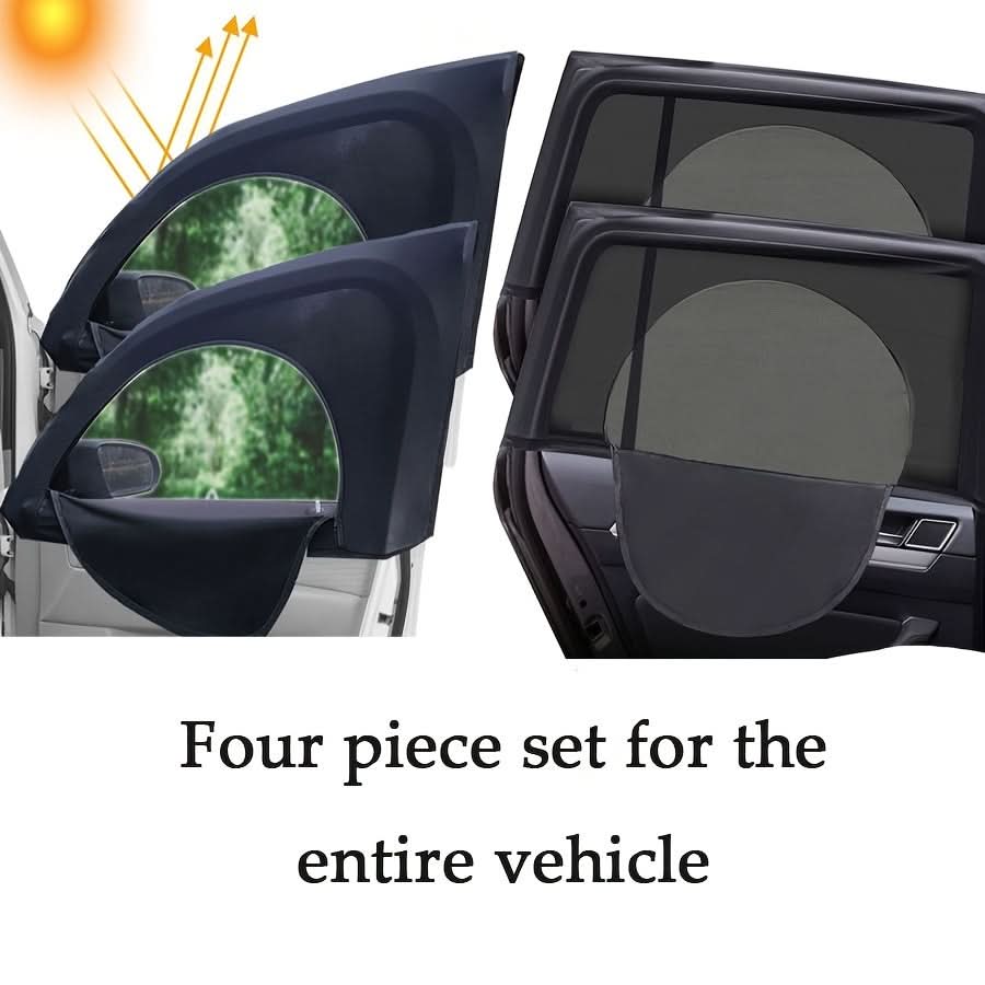 Car Privacy Window Screen – UV Protection Mesh with Zipper