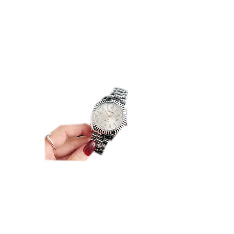 Men’s Fashion Quartz Watch with Calendar – Sleek Alloy Dial