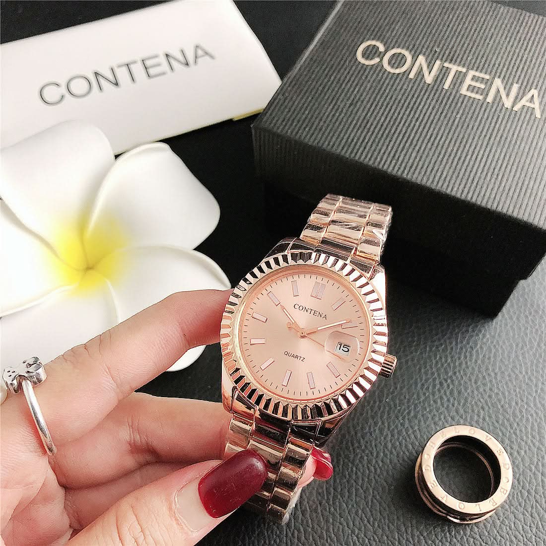 Men’s Fashion Quartz Watch with Calendar – Sleek Alloy Dial