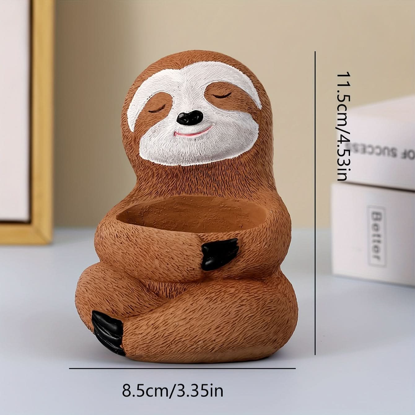 Cartoon Resin Sloth Shaped Ceramic Plant Pot