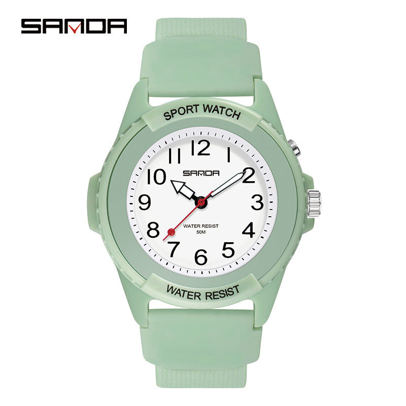 Sanda Luminous Sports Quartz Watch – Waterproof Outdoor Watch for Students & Adults
