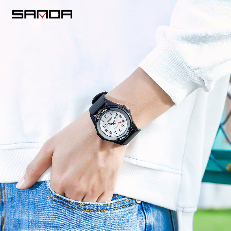 Sanda Luminous Sports Quartz Watch – Waterproof Outdoor Watch for Students & Adults