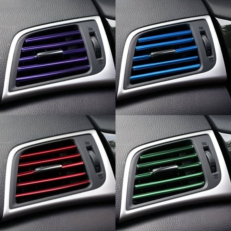 10-pcs. Car Air Vent Trim Strips – Outlet Molding for Interior Decoration