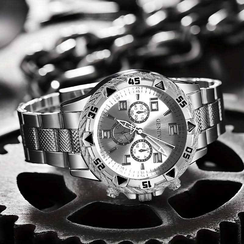 Stylish Men's Quartz Watch – Simple Elegance with Date Feature