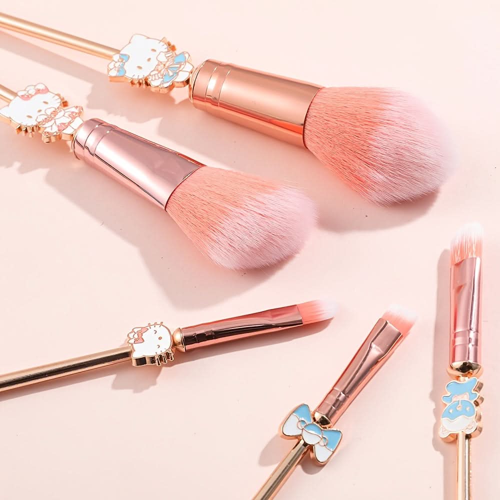 Sanrio 5-Piece Cute Kitty Makeup Brush Set
