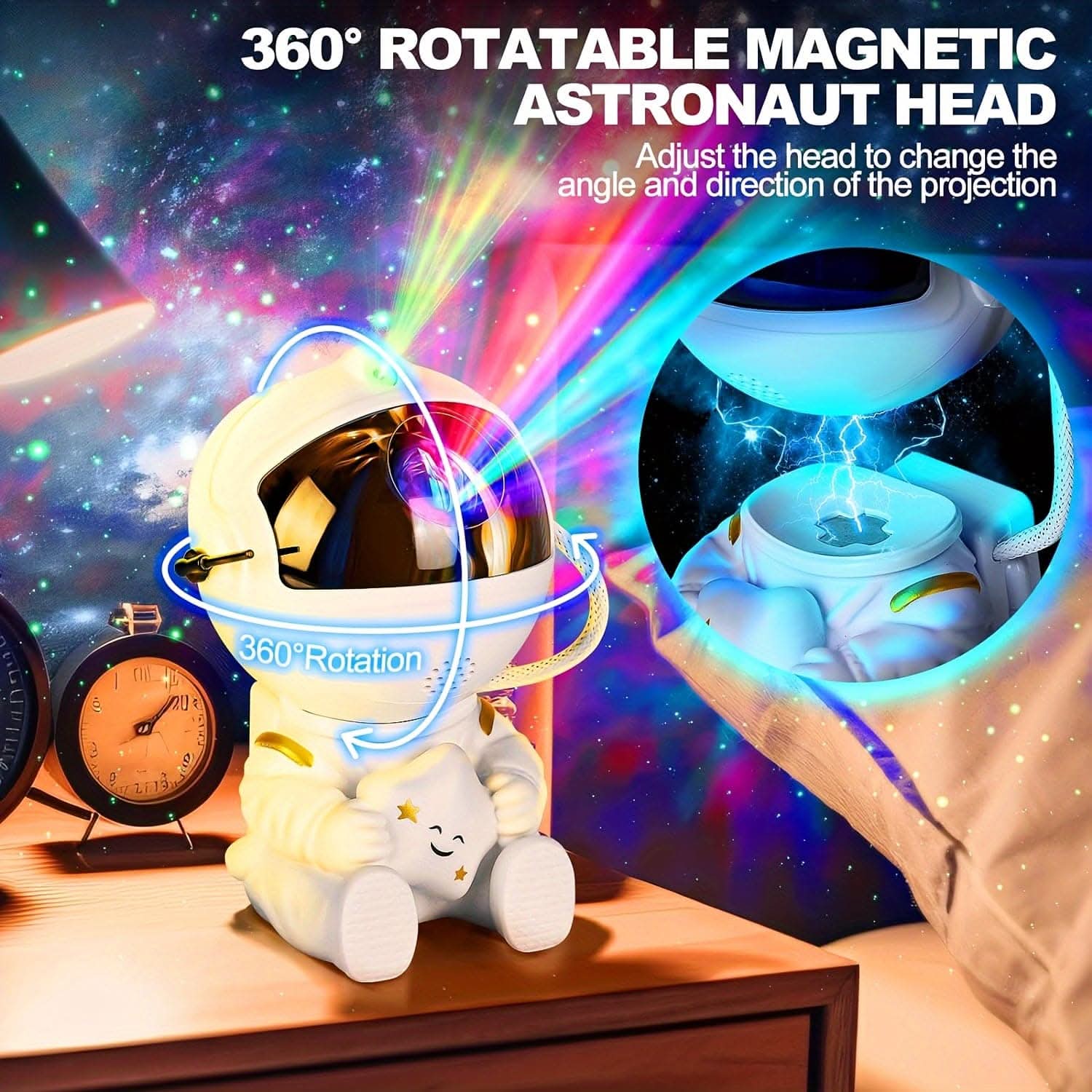 Remote-Control LED Star & Nebula Projector Light