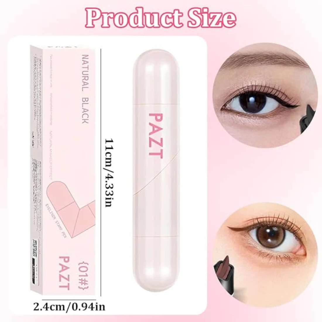 Pack of 2 Waterproof Stamp Eyeliner pen – One Press. Perfect Cat Eye. All Day Long
