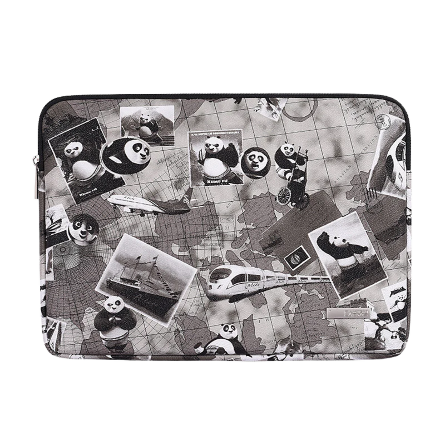 Cute Laptop Sleeve – Waterproof PU Case for 13–15 Inch, Panda Print