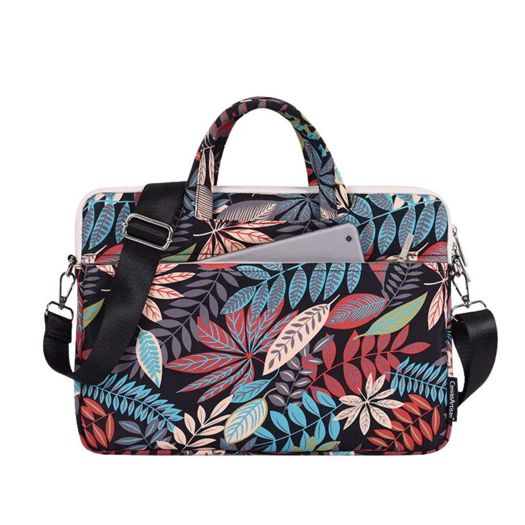 Tropical Leaf Waterproof Laptop Sleeve – Fits 13" to 15" Laptops, Shock-Resistant