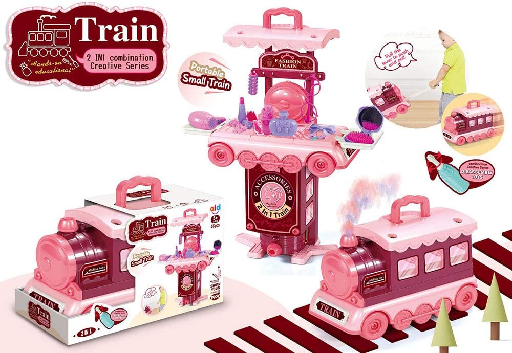 2 In 1 Comestic Train Pink