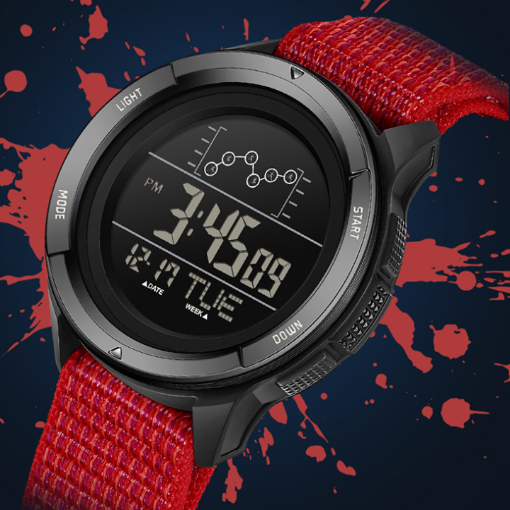 SANDA Digital Sports Watch – Multifunction Waterproof Student Watch with Nylon Strap