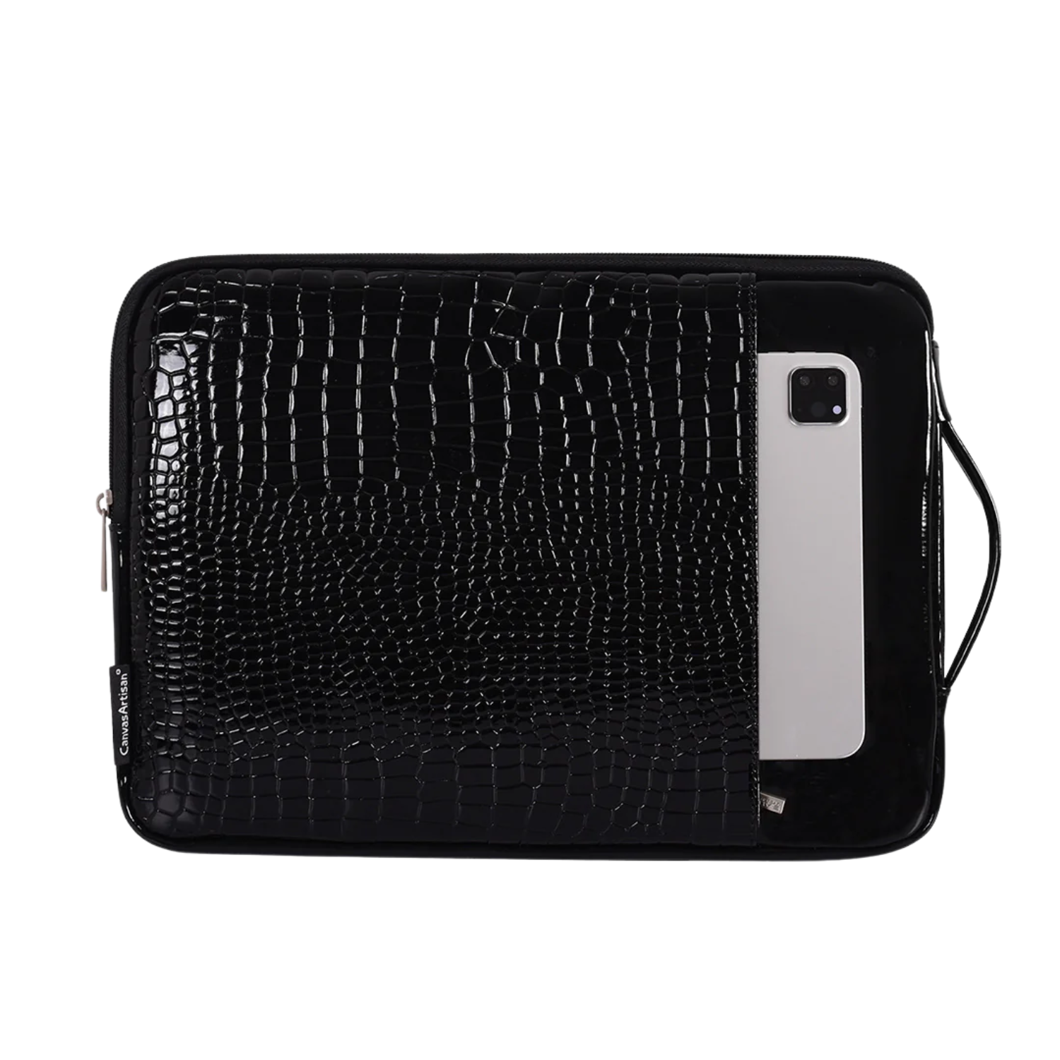 Crocodile PU Leather Laptop Sleeve – Waterproof & Shock-Resistant Case, 11–15”