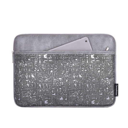 Ancient Egyptian PU Leather Laptop Sleeve – Shockproof, Wear-Resistant Case (11–15 Inch)