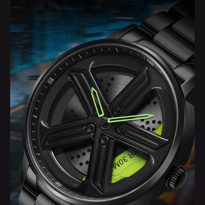 Sanda Men’s Quartz Watch – 360° Rotating Dial, Stainless Steel Strap, Waterproof Wristwatch