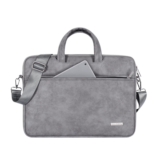Waterproof PU Laptop Bag 13"–15" – Durable Briefcase with Front Pocket