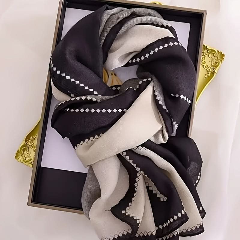 Women's Cozy Windproof Plaid Shawl – Soft Woven Polyester