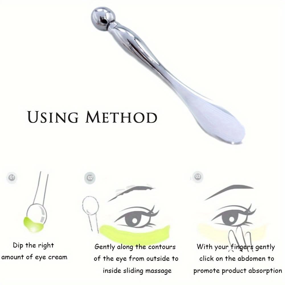 2pcs Metal Eye Cream Applicator & Face Roller