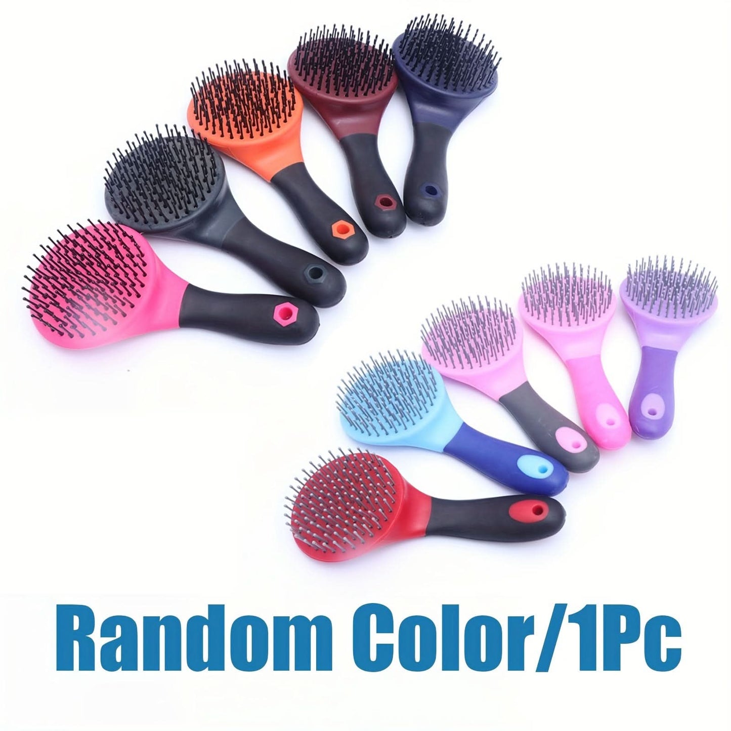 Long-Handled Horse Grooming Comb with Soft Grip