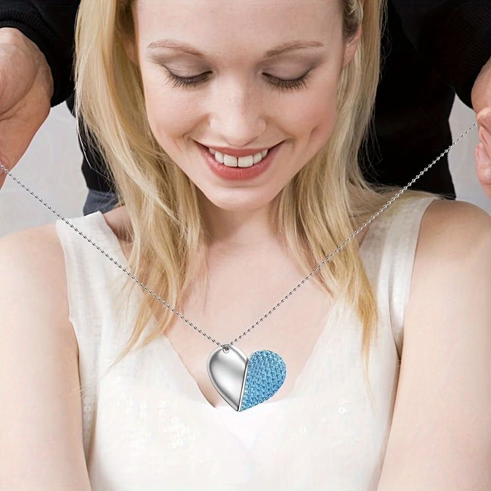 64GB Heart-Shaped Crystal USB Drive – Blue