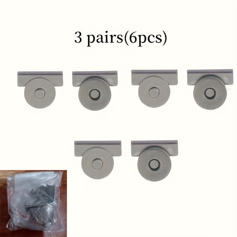 6pc Magnetic Bag Clasps,  DIY Purse Closures for Handbags