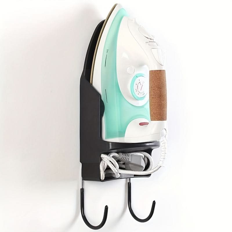 Wall-Mounted Steam Iron & Hair Dryer Rack
