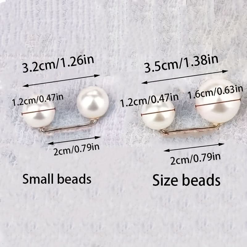 Elegant Pearl-Backed Clothespins in White - Chic Sewing Accessory