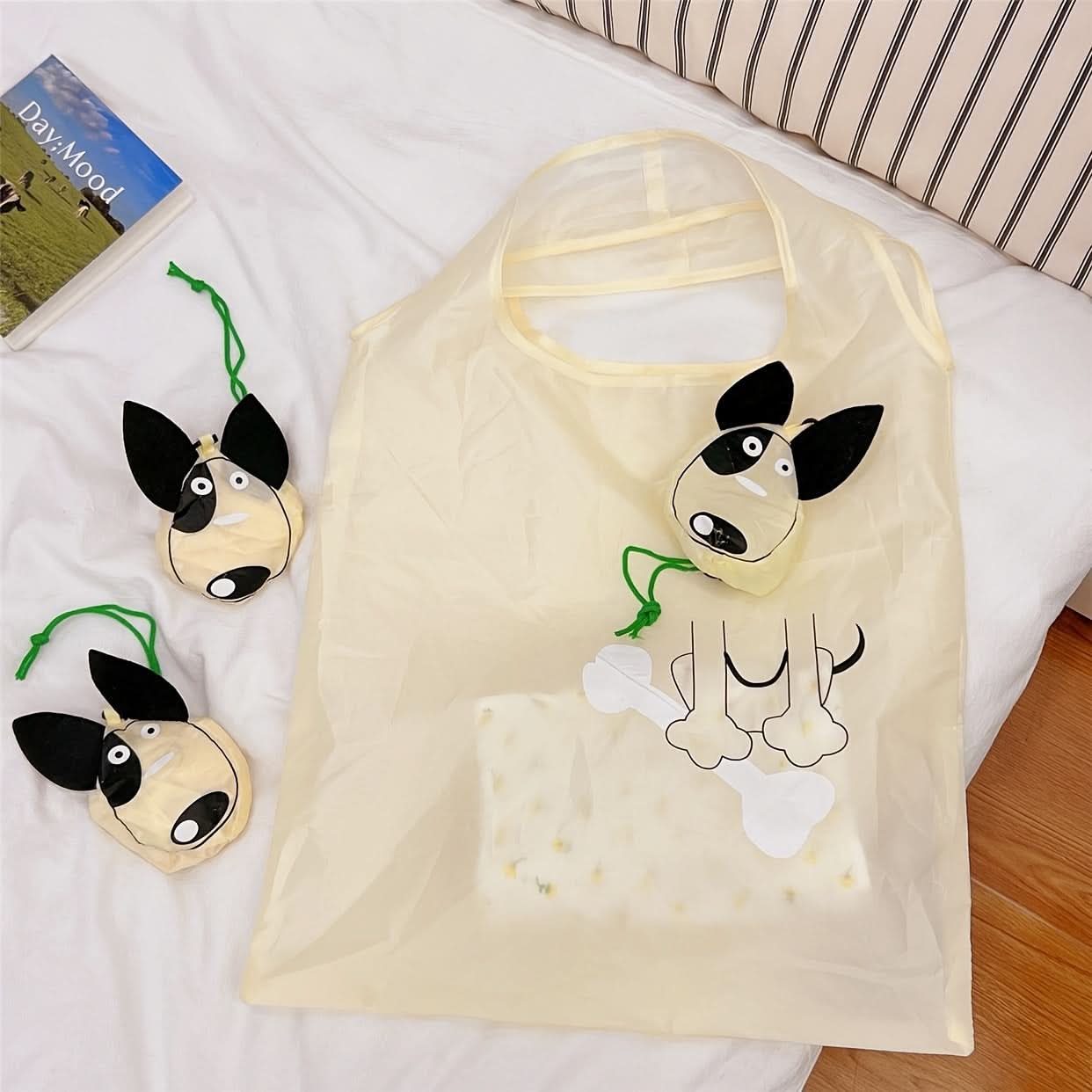 Reusable Grocery Tote – Foldable Large-Capacity Polyester Shopping Bag