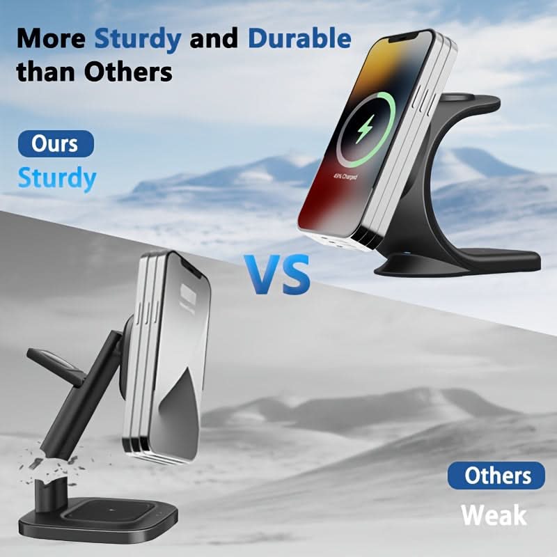 3-in-1 Wireless Charging Station for iPhone, Apple Watch, and Air Pods