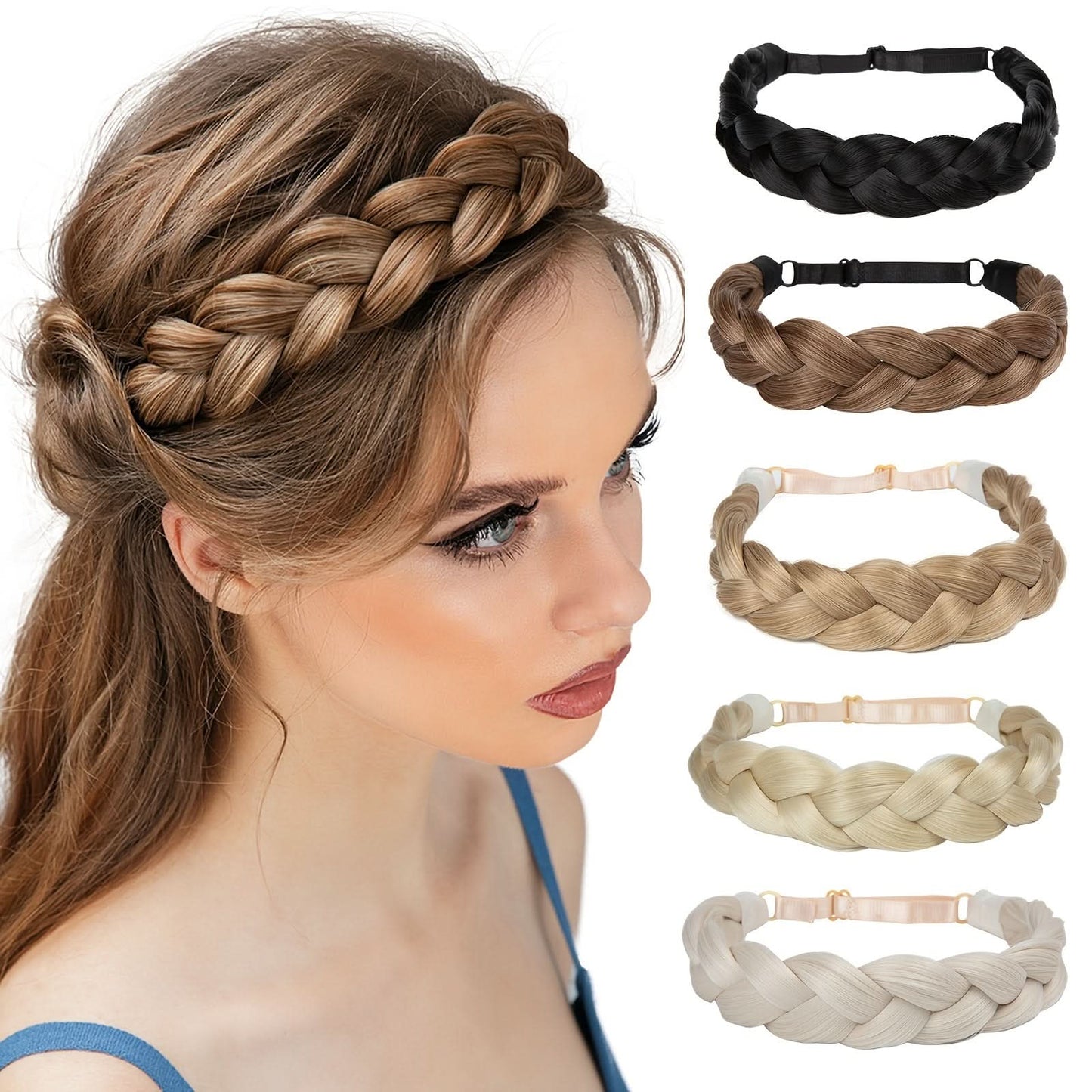 Stylish Adjustable Braided Headband for Women