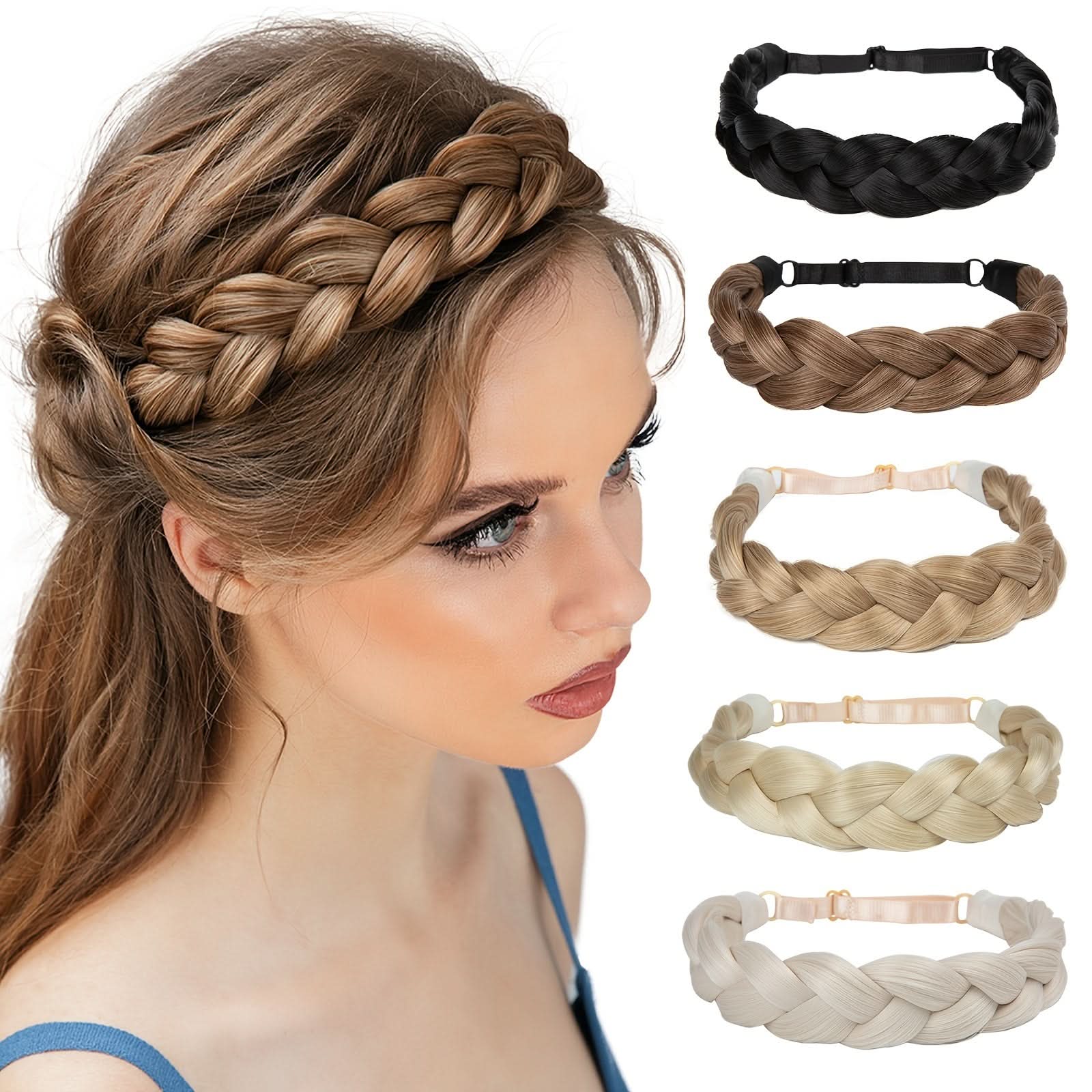 Stylish Adjustable Braided Headband for Women