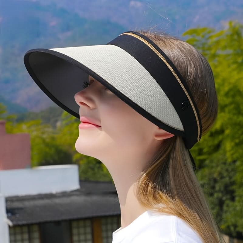 1-2pcs Summer Women's Sun Hat with Detachable Windproof Rope