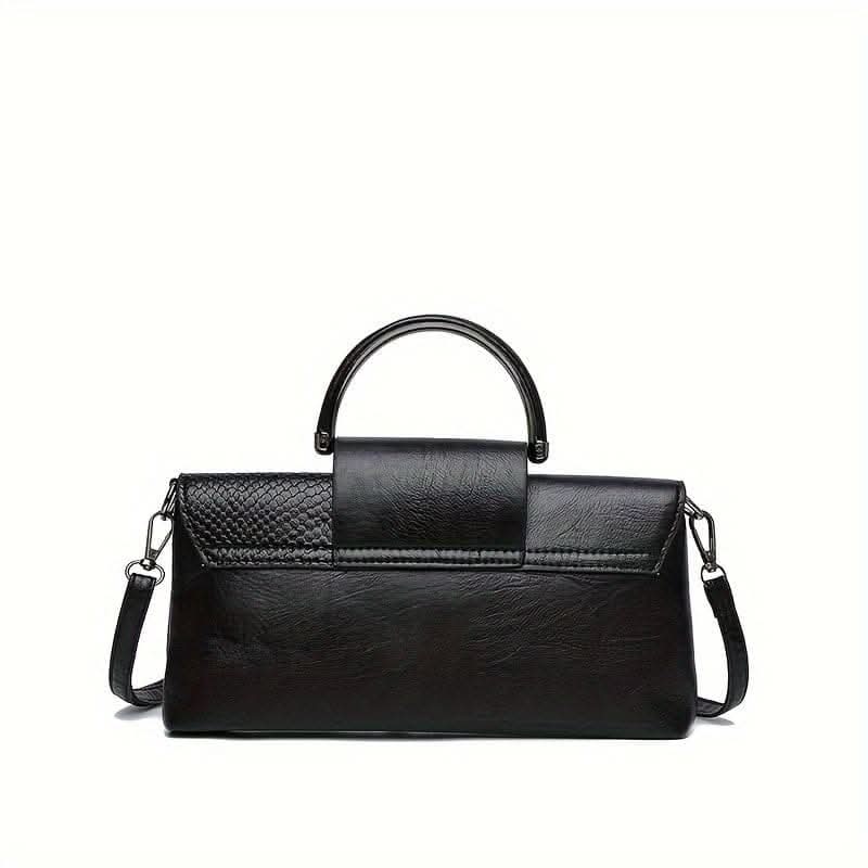 Retro Crocodile Pattern Handbag - Women's Elegant Clutch Purse