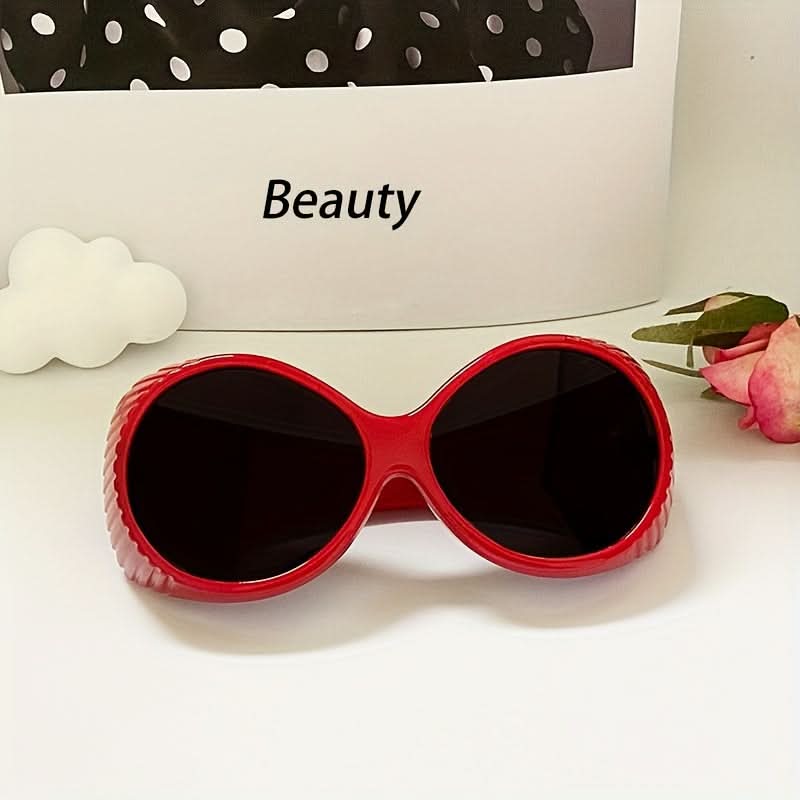 Oversized Round UV400 Sunglasses for Outdoors
