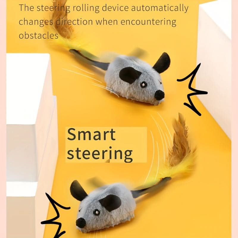 Rechargeable Plush Electric Cat Mouse Toy – Interactive Whisker Teaser