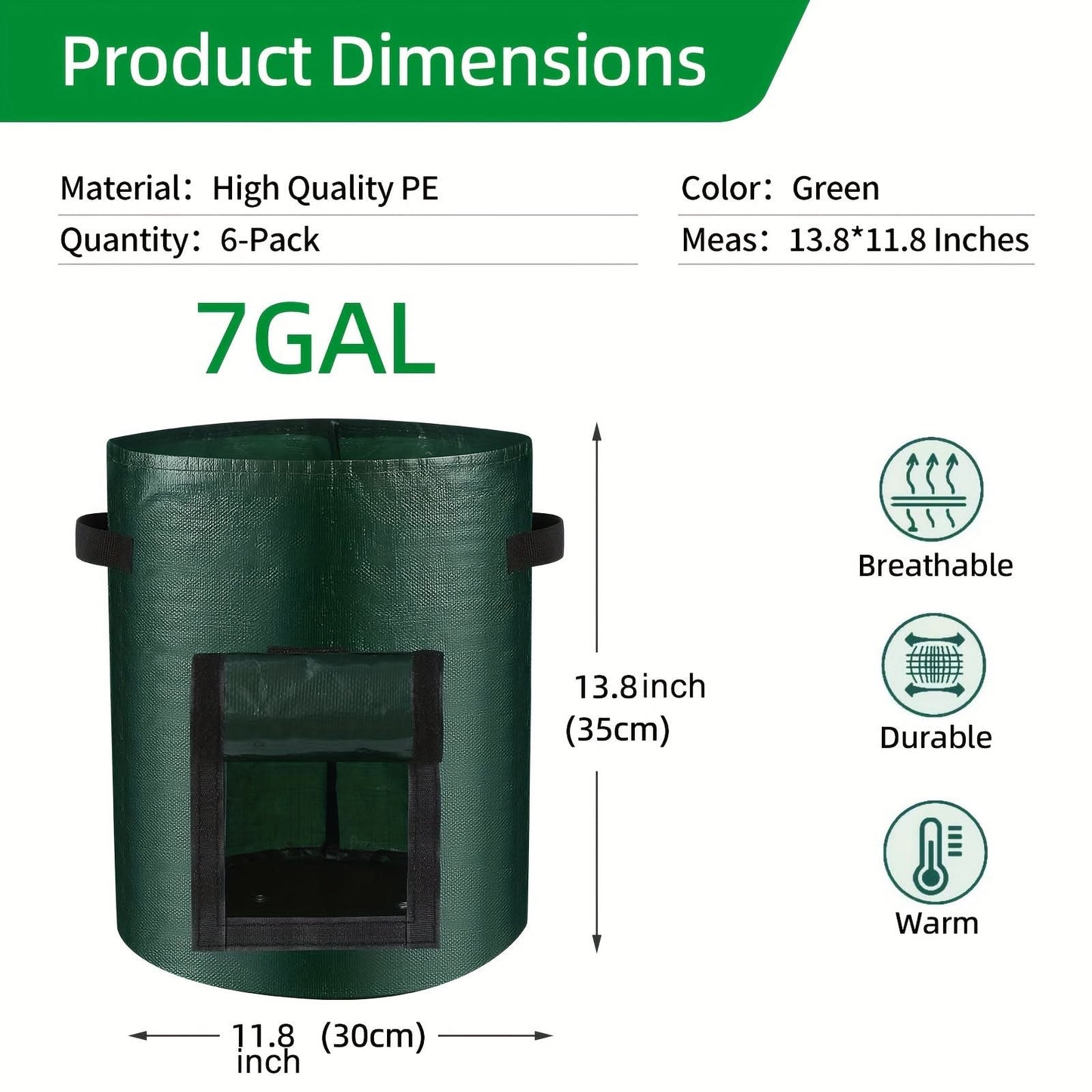 Buy 1 Get 1 Free Large Capacity Potato Grow Bags