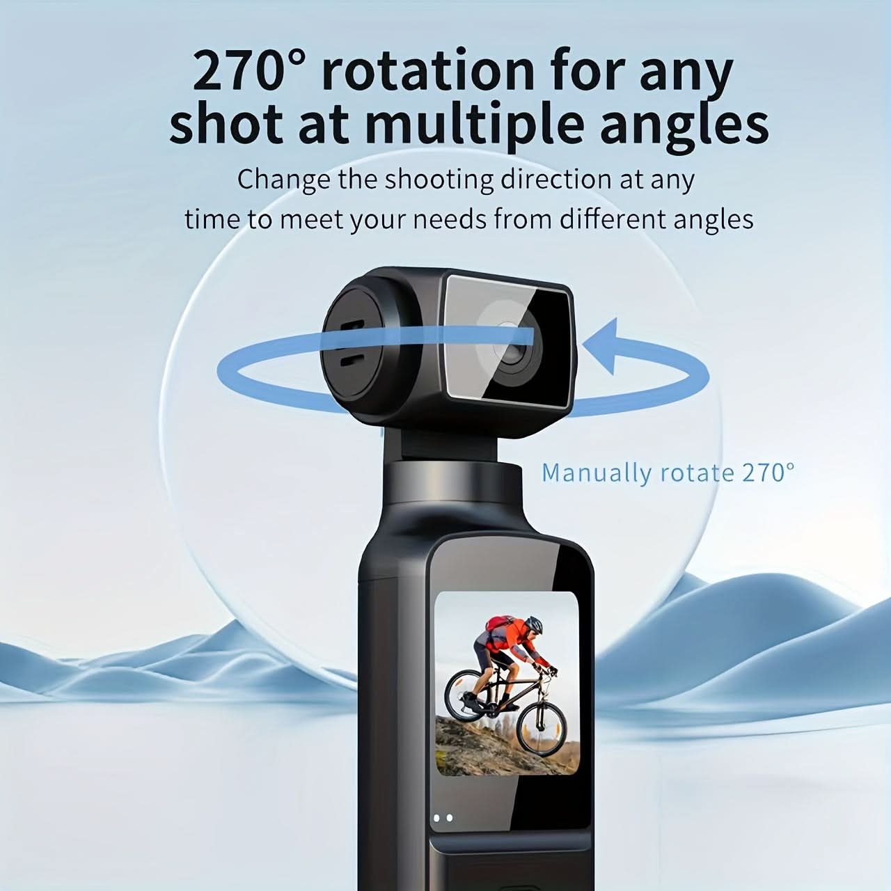 4K Ultra HD Action Camera with Stabilization, Rotating Lens & External Microphone