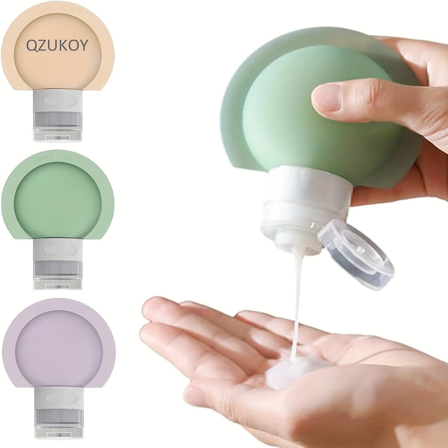 Silicone Travel Dispenser Bottles – Leak-Proof, Refillable, for Shampoo & Cosmetics