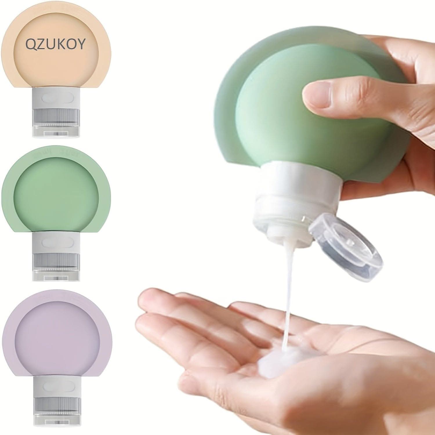 Silicone Travel Dispenser Bottles – Leak-Proof, Refillable, for Shampoo & Cosmetics