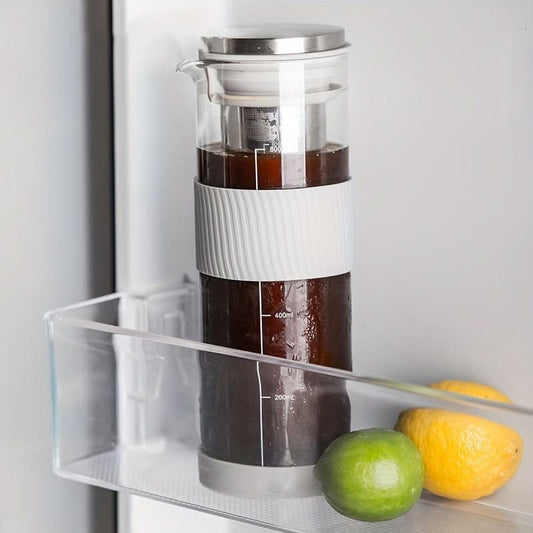Portable Cold Brew Coffee Maker – 27oz Glass Tea Infuser