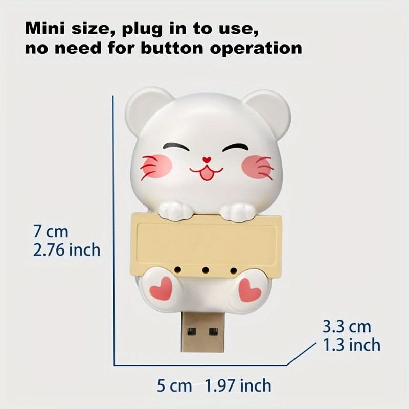 Cute Animal USB Car Air Purifier – Negative Ion Odor Eliminator