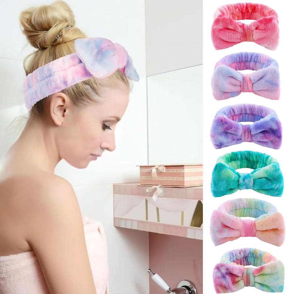 6-Pack Soft Makeup Headbands for Women