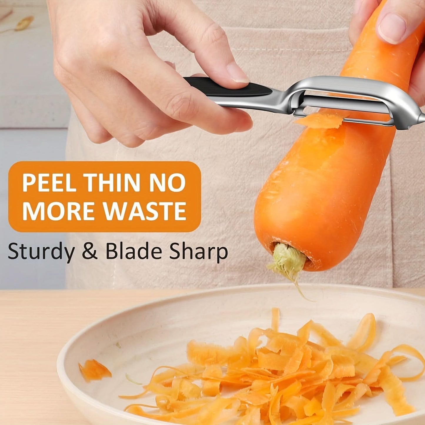 Pack of 2 Stainless Steel Vegetable Peelers