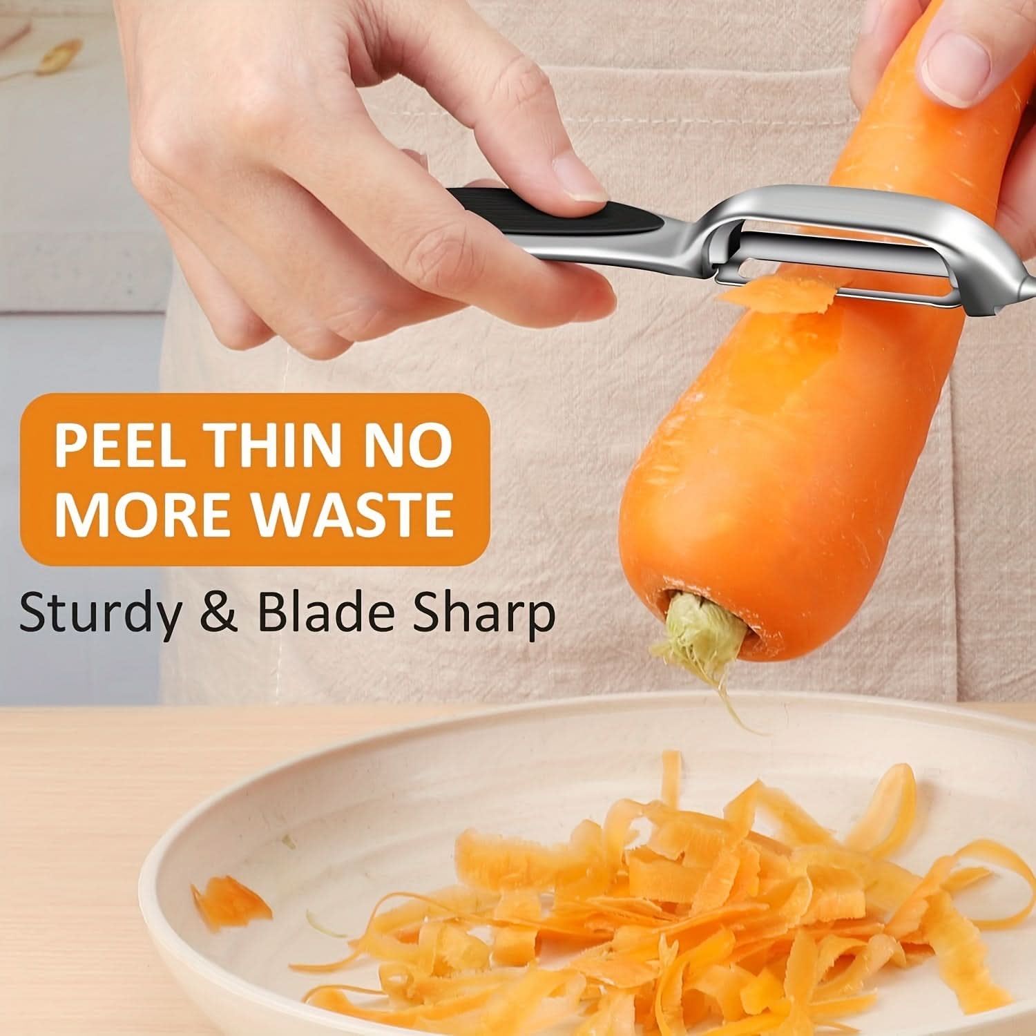 Pack of 2 Stainless Steel Vegetable Peelers