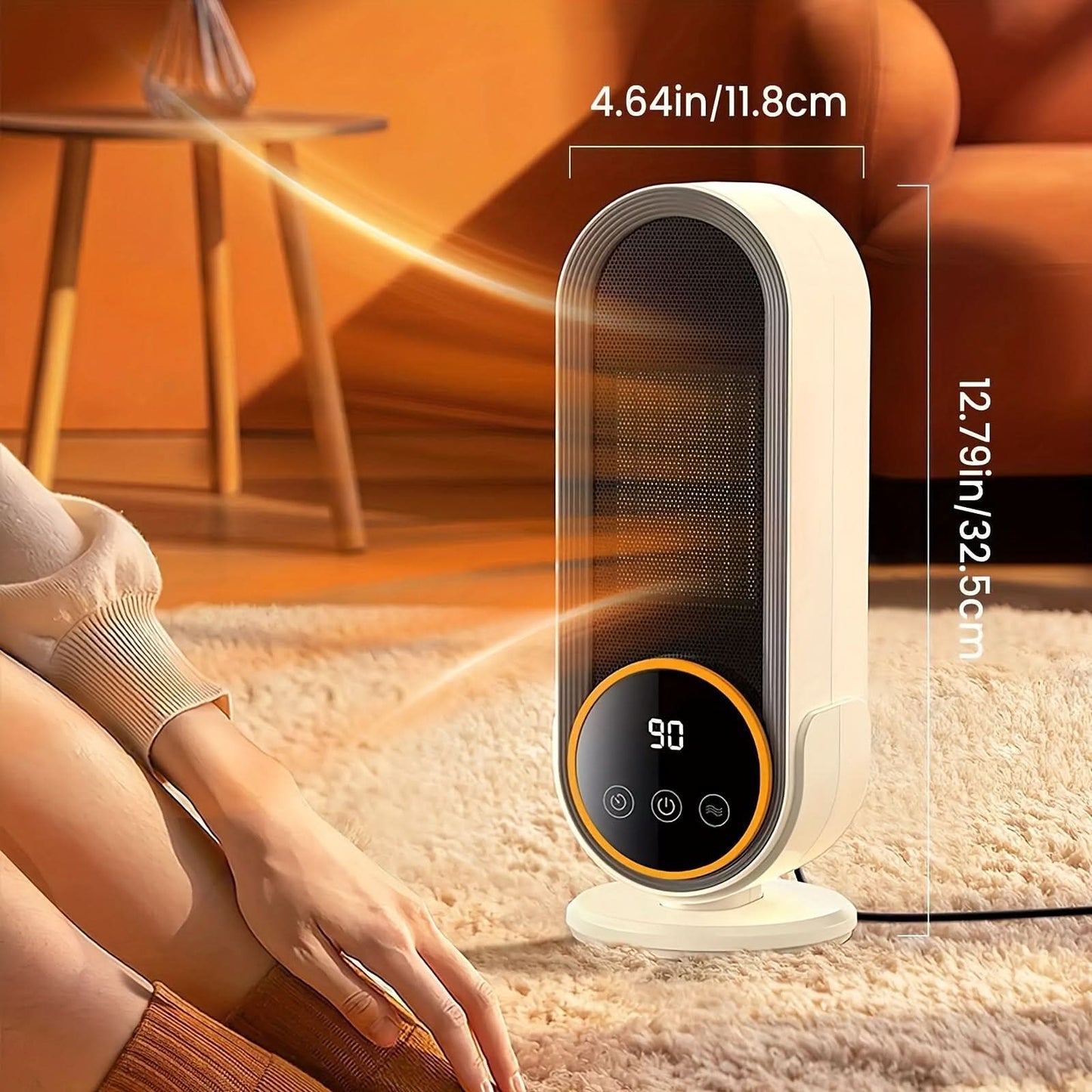 1200W Portable Ceramic Space Heater with Remote